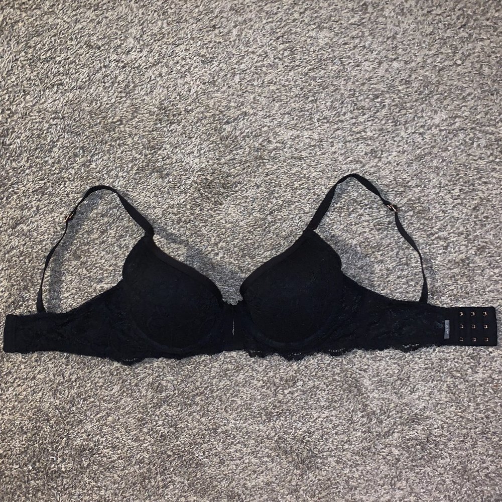 Aerie Black Lace Push Up Bra